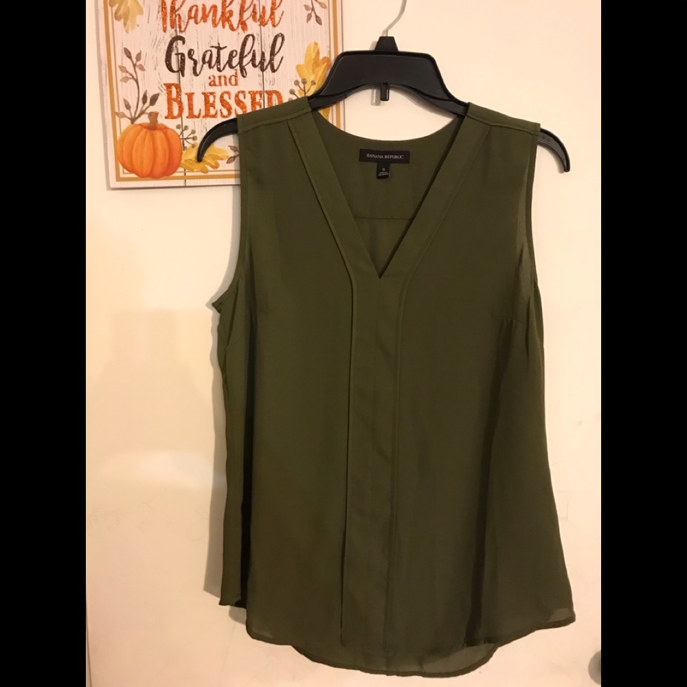 Banana Republic Dark Olive Blouse